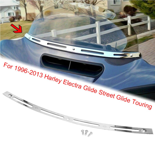 Motorcycle Chrome Batwing Fair Windshield Windscreen Trim For Harley Touring Electra Street Tri Glide 1996-2013