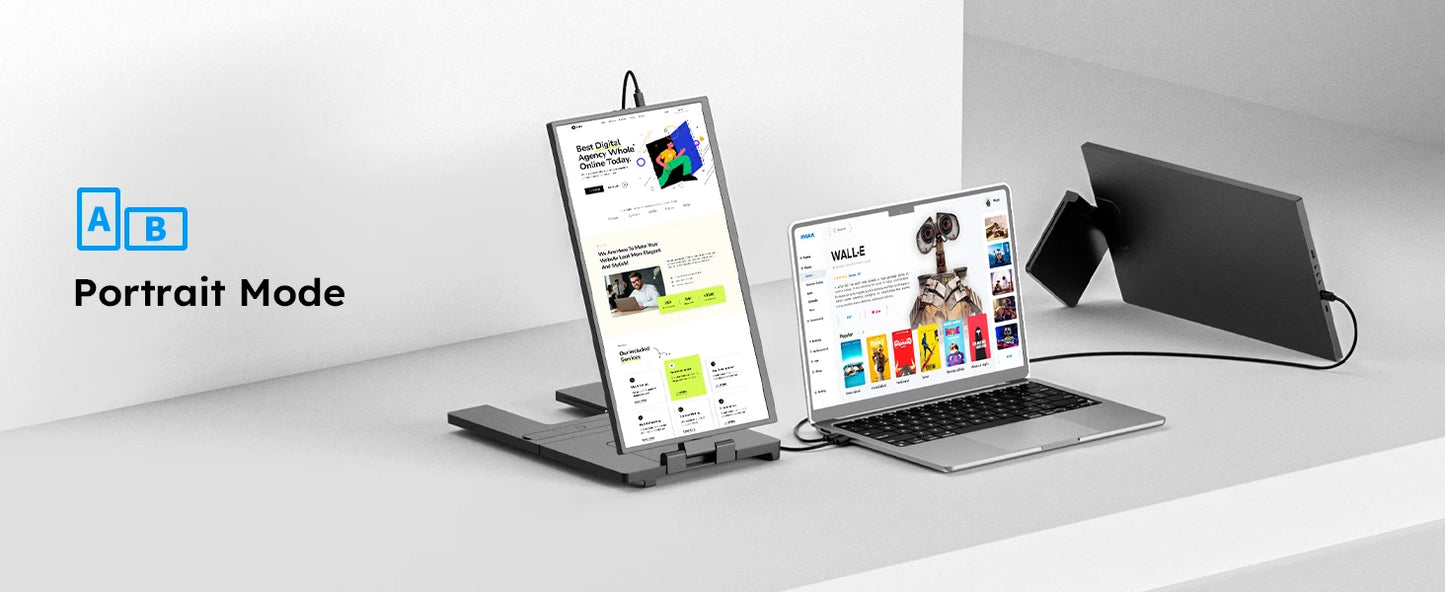 15.6 inch Triple Screen Extender for Laptop Mini PC 1080 FHD IPS External Extension Portable Dual Monitor For MAC Windows Chrome