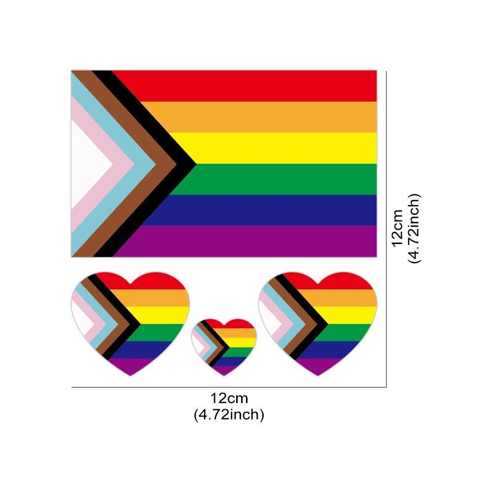 Rainbow Flag Car Sticker Tuning Accessories Window Bumper Funny Body Styling Intersex Inclusive Pride LGBT PVC  Waterproof Vinyl