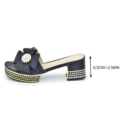 New Design Full Crystal Open Toe Sandals Designer Shoes Women Luxury 2025 Nigerian Women Wedding Shoe Decorated with Rhinestone