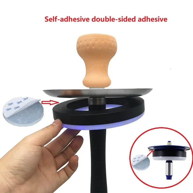 Colorful LED Hookah Light Show Shisha Ring Lamp Magnet Viscose Adsorption with Remote Control Cachimba Smoking Accessories