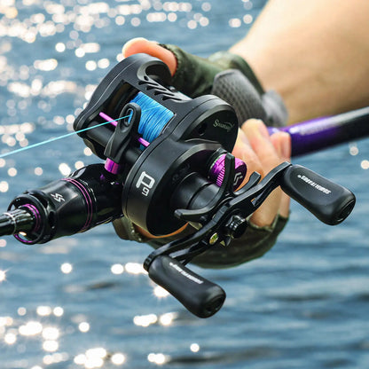 Sougayilang P9-DC Round Baitcasting Reel Electronic DC Brake System 7.2:1 Gear Ratio Ultralight Casting Fishing Reel Saltwater