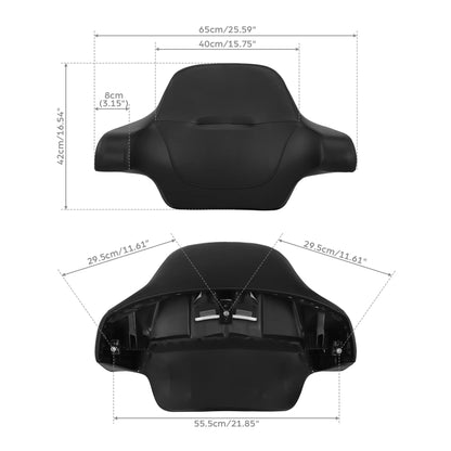 Motorcycle Wrap-around Chopped Pack Backrest Pad For Harley Touring  Road King Electra Street Glide 2014-2025 2019