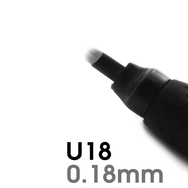 10pcs/Box Disposable Microblading Pen 0.15/0.18mm 18U Microblade Permanent Makeup Eyebrow Tattoo Pen