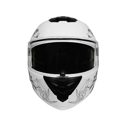 Personalized off-road motorcycle helmet with stylish dual lenses for both genders, DOT-certified and ABS material