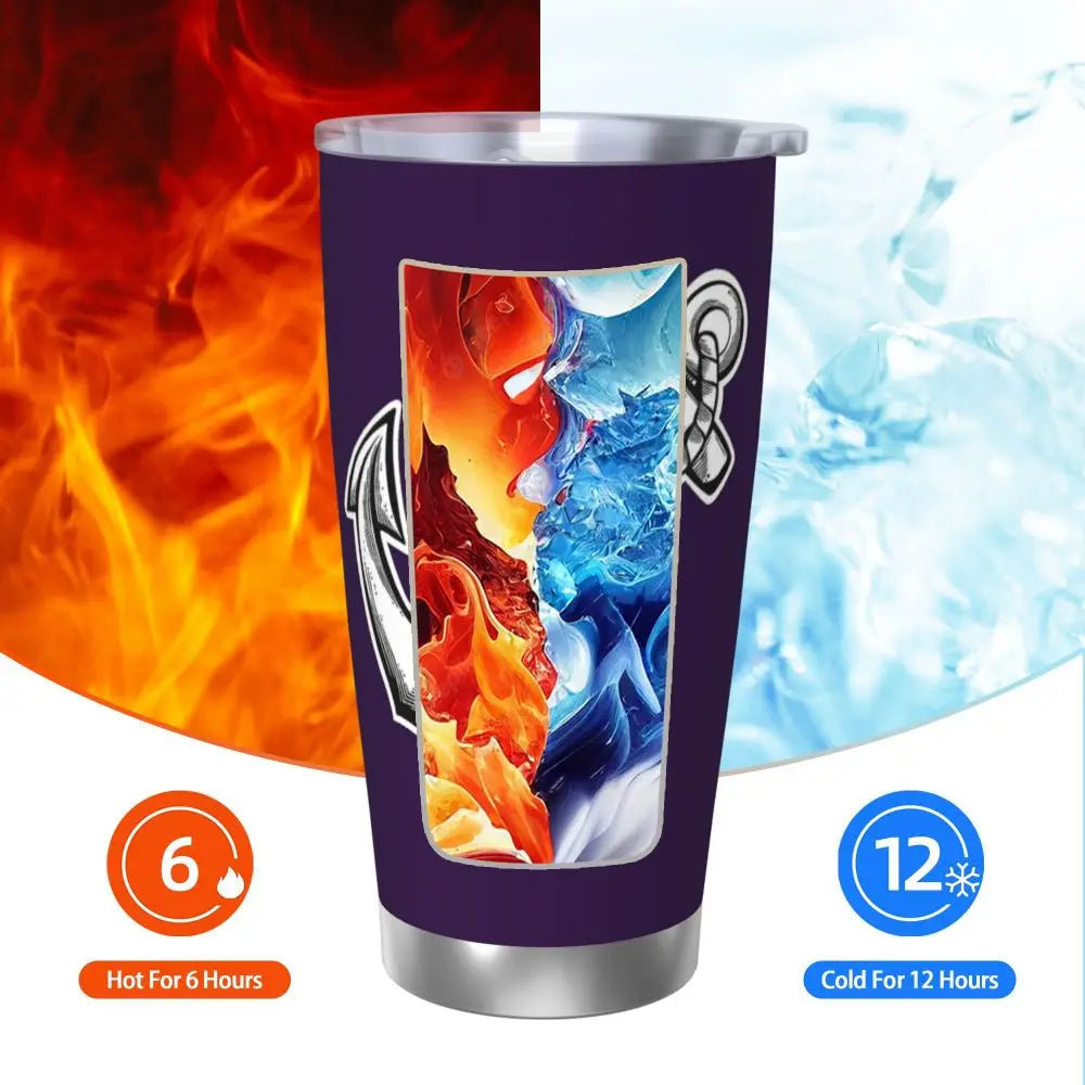 Fremantle Dockers Anchor Stainless Steel Tumbler Vacuum Insulated Mugs Thermal Cold Cup Straw With Lid 20oz