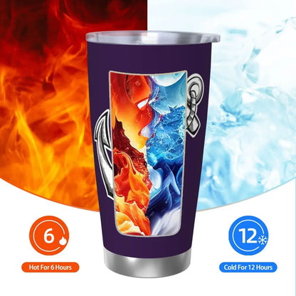 Fremantle Dockers Anchor Stainless Steel Tumbler Vacuum Insulated Mugs Thermal Cold Cup Straw With Lid 20oz