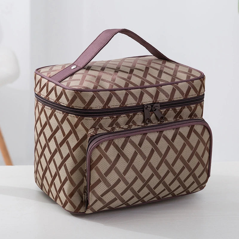 New Large Capacity Flower Cosmetic Bag Zipper Cosmetic Box Storage Organizers Travel Toiletry Makeup Bag SZL8061