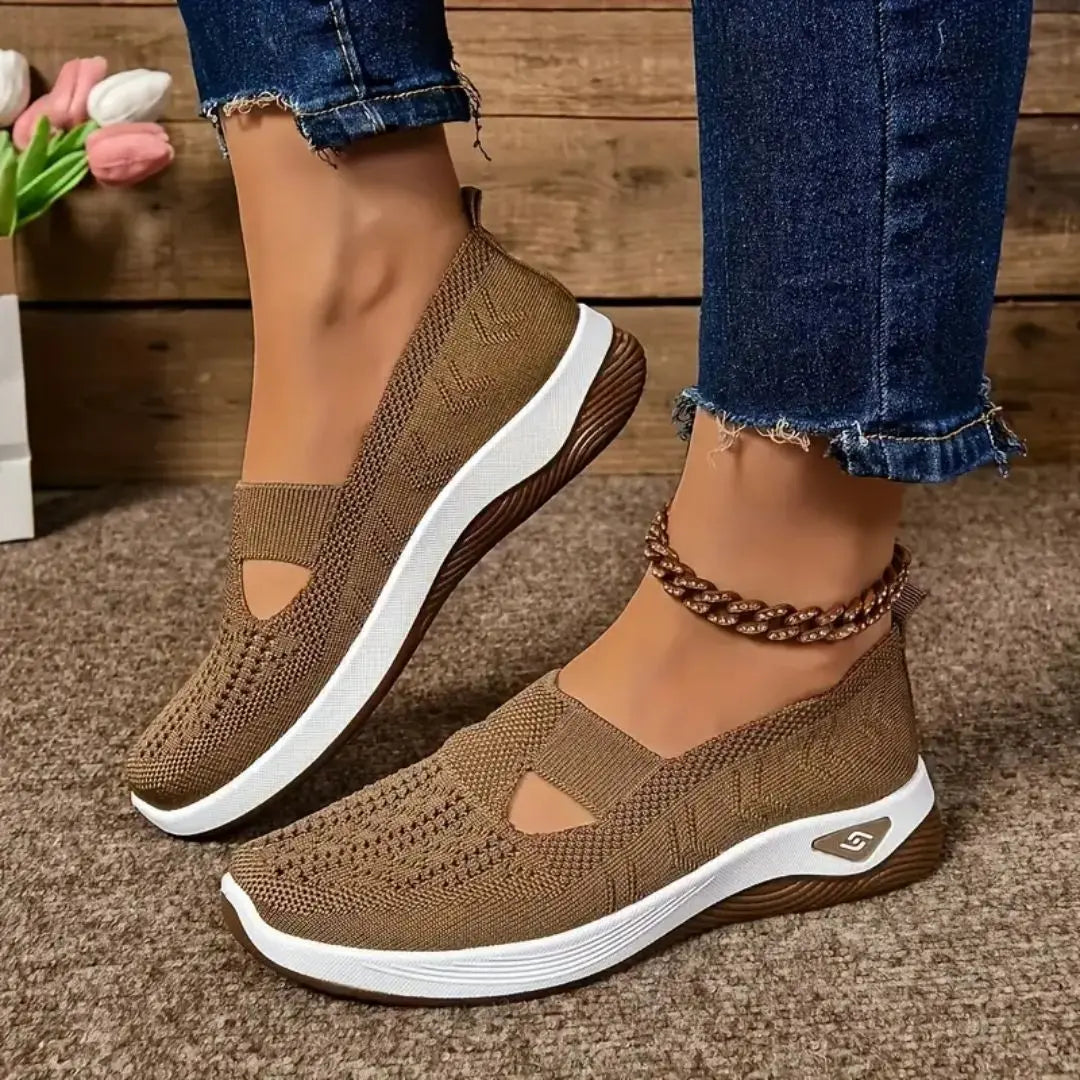 Women's Sneakers Breathable Casual Shoes Summer Soft Sole Orthopedic Shoes Lightweight Slip on Walking Shoe Non Slip Flat Shoes