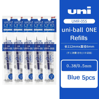 uni-ball one Mitsubishi Limted Gel Pen,Black/Red/Blue/Navy Blue Core Black Technology Signing Canetas for homework,test,meeting