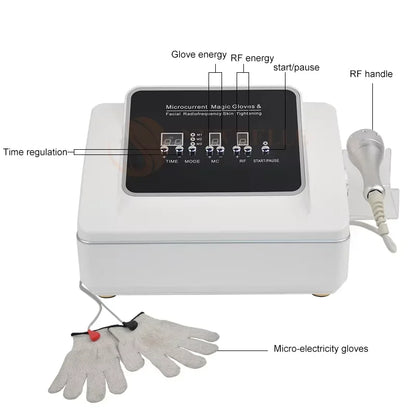 Handheld Microcurrent Facial Lift Massager Magic Current Gloves Galvanic Therapy Toning Device for Facial Rejuvenation