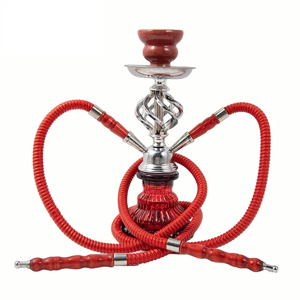 Glass Complete Shisha Hookah Set with Ceramic Bowl Tongs Hookah Hose Shisha Nargile Sheesha Narguile Chicha Water Pipe Hookah