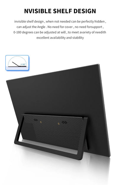HGFRTEE 14.1inch Portable Monitor Touch Screen 400cd/m² Laptop Second Screen Dispaly HDMI-Compatible For Switch PS4/5