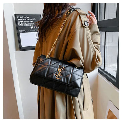 2025 New Luxury Diamond Quilted Chain Bag Women Fashion Crossbody Shoulder Bag For Commute