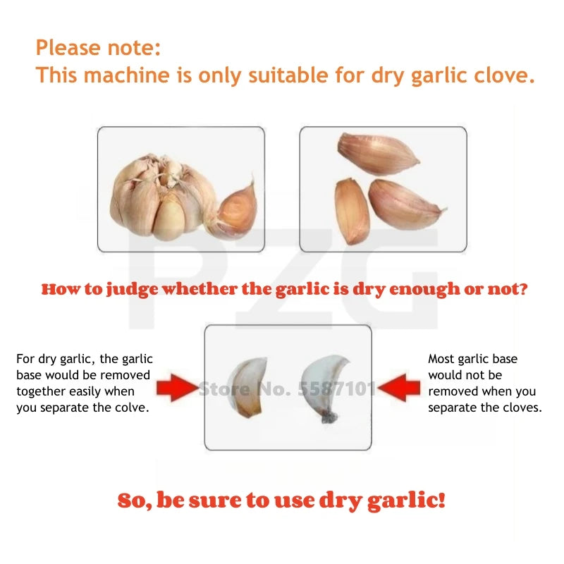 Pneumatic Table-Top Garlic Peeling Separating Machine Garlic Peeler Garlic Skin Removing Machine For Restaurant