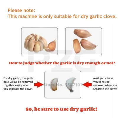 Pneumatic Table-Top Garlic Peeling Separating Machine Garlic Peeler Garlic Skin Removing Machine For Restaurant