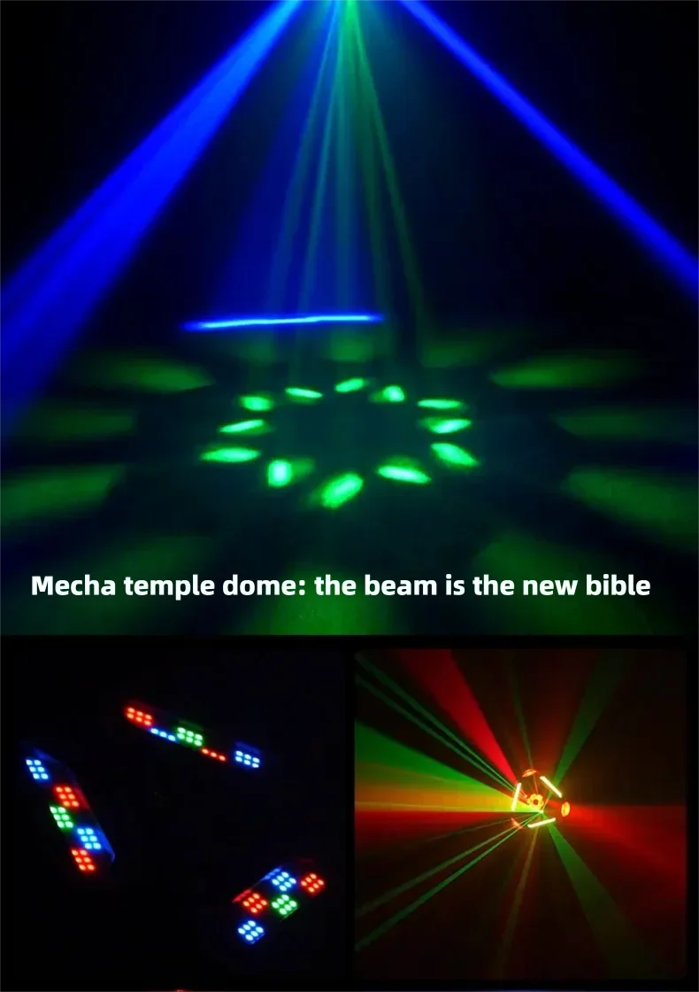 150W Moving Head Disco Lights for Parties Beam Strobe Light DJ Equipment RG Laser DMX/Remote Control/Auto Stage Effect DJ Set