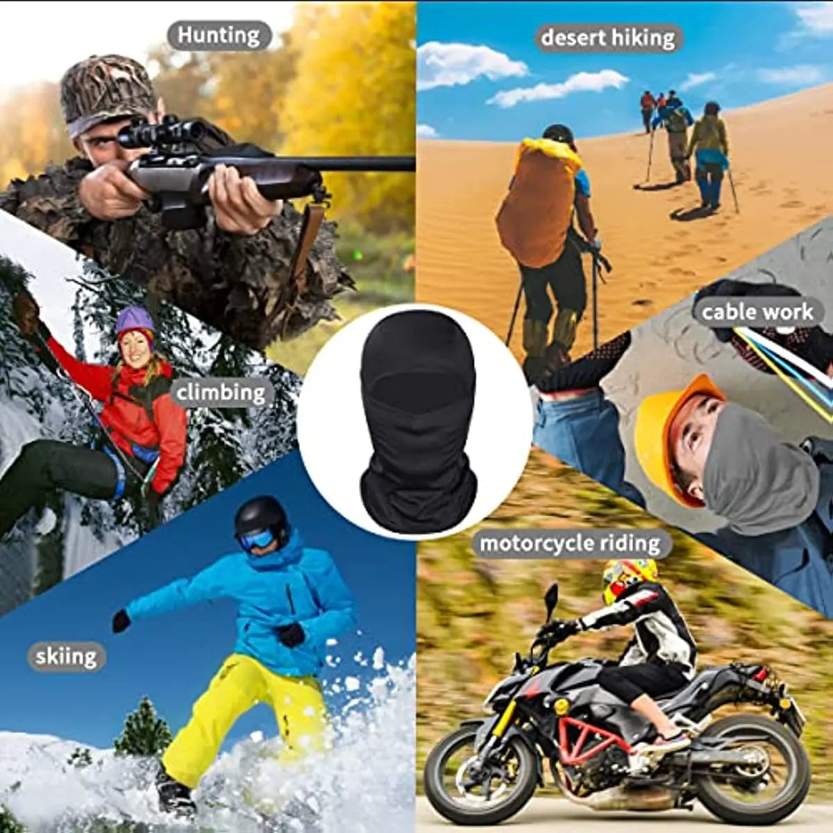 Balaclava Face Mask Ski Mask for Men Women Full Face Mask Hood Snow Motorcycle Running Cold Weather