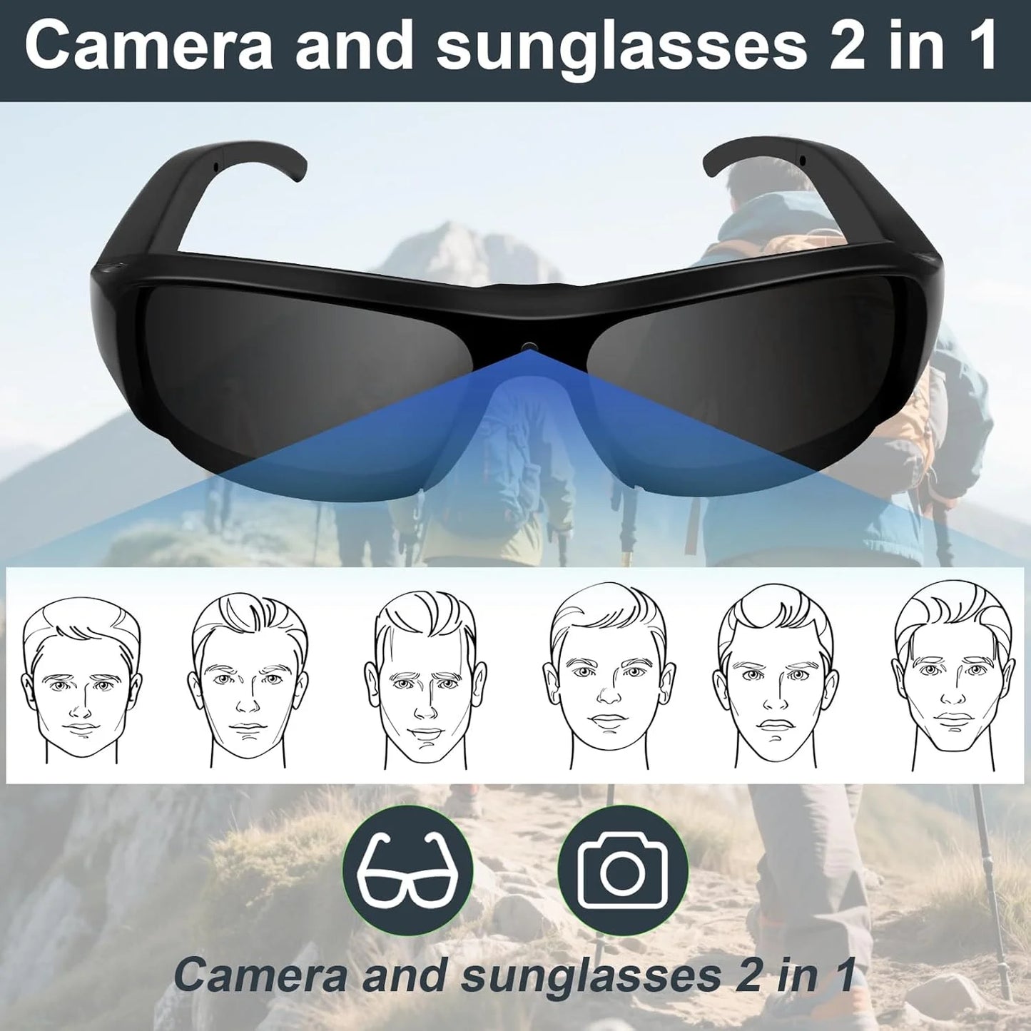 Portable 1080P HD Mini Glasses With Camera Video Recorder Wearable glasses Camera Outdoor Sports DV DVR Surveillance Camcorder