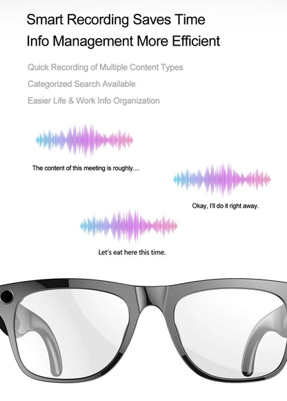 Xiaomi 8K AI Smart Glasses HD Photochromic Multifunction Bluetooth Calling Voice Assistant Music Player Translate Camera Glasses