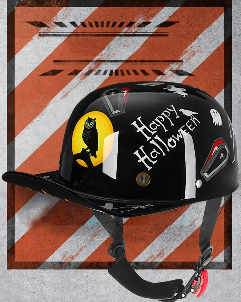 2023 New Vintage Motorcycle Helmet baseball cap helmet men's and women's children's scooter half face Vintage four seasons hat
