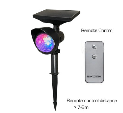 Outdoor Waterproof Solar Spotlights 3LED Colorful Rotatable Solar Projector Lawn Light Solar Landscape Disco Lights