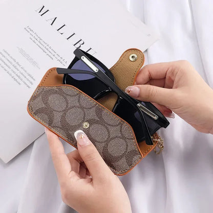 NEW Portable Glasses Case with Keychain - Protective Storage Bag for Myopia Glasses And Sunglasses - Daily & Travel Essential