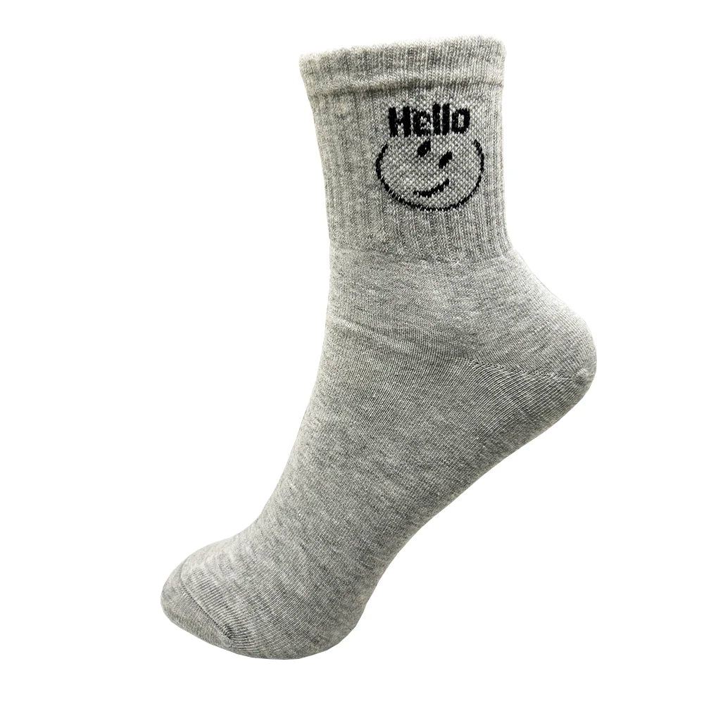 1/4 Pairs Woman Cotton Socks For Women Cotton Female Socks Set Woman Colorful Lady Socks Letter Printed Sock