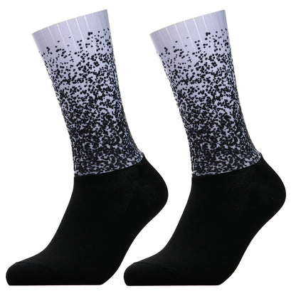 Cycling 2024 Anti Slip Whiteline Silicone Summer Aero Socks Socks Men Bicycle Sport Running Bike Socks Calcetines Ciclismo