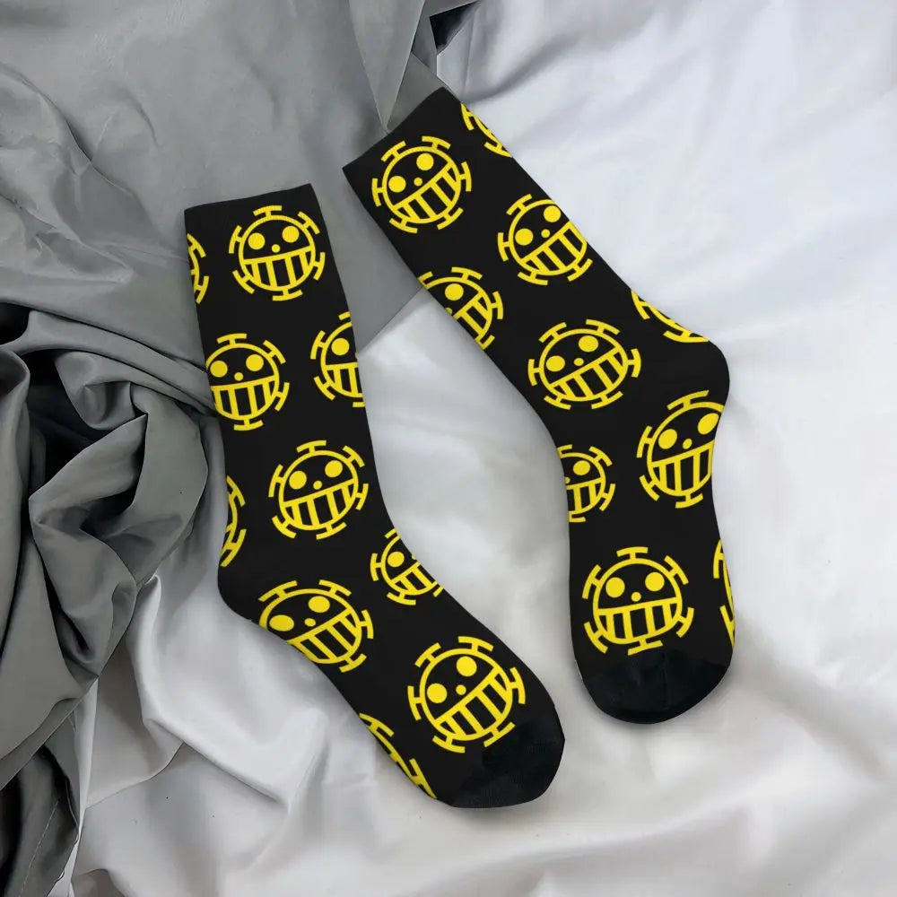 Fashion Men's Socks Harajuku Tony Tony Choppers Sock Luffys Zoros Trafalgar Law Anime Women's Socks Spring Summer Autumn Winter