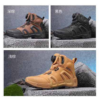 Motorcycle Riding Boots Waterproof Cowhide Leather Breathable Anti-Slip Wear-Resistant Touring Moto Shoes for Men Women
