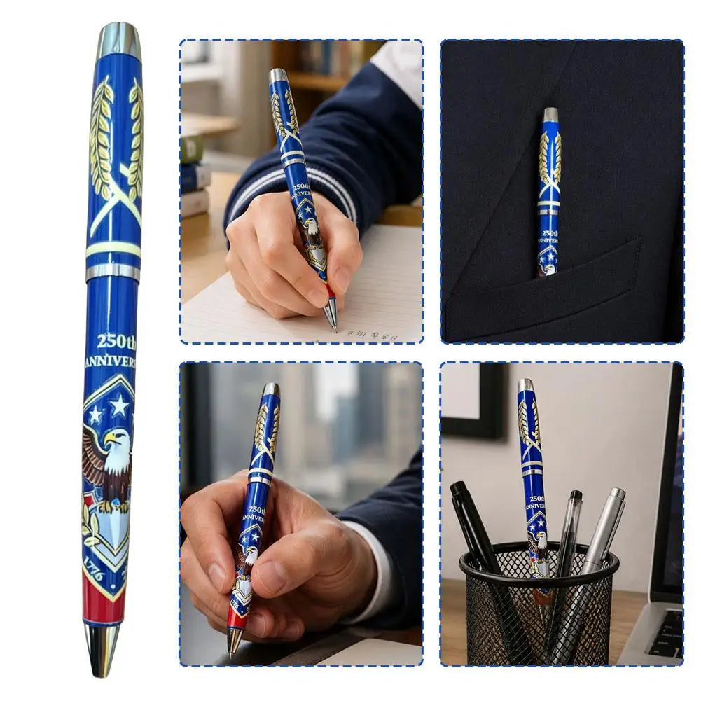 Ballpoint Pen 250 Anniversary Commemorative Gel Pens 1776 2026 Patriotic Eagle Luxury Metal Writing Gift Office Stationery