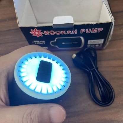 Usb Recharging Shisha Pump With RGB Led Light Hookah Electronic Strong Air Smoker for Starter Save Breath Accessories