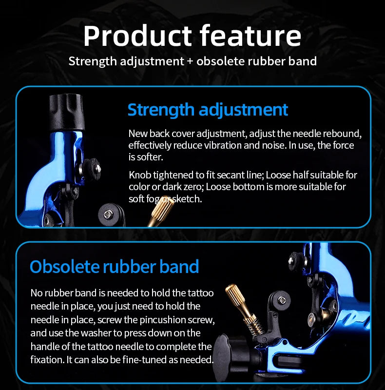 YILONG Rotary Tattoo Machine Tattoo Dragonfly Rotary Tattoo Machine Shader And Liner Tattoo Motor Gun Kits Supply for Artists