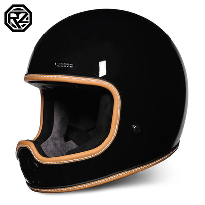 ORZ Retro Full Helmet Motorcycle Motorcycle Helmet Four Seasons Couple Street Bike Helmet Riding
