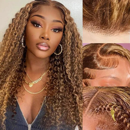 13x6 Deep Wave Lace Front Wigs Human Hair 180 Density Pre Plucked with Baby Hair Water Wave Wigs for Women Glueless 427 curly wi