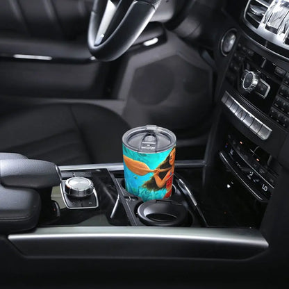 Moana and Pua Cartoon Movie Insulated Tumbler with Straws Stainless Steel Coffee Mugs Double Wall Car Bottle Cups 20oz