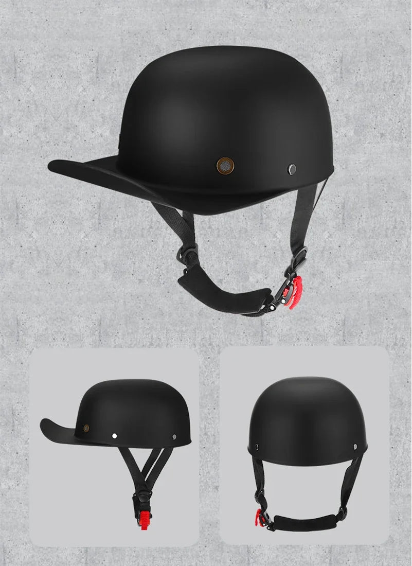 2023 New Vintage Motorcycle Helmet baseball cap helmet men's and women's children's scooter half face Vintage four seasons hat
