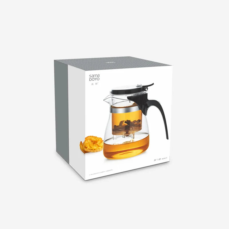 SAMADOYO elegant cup insulation separation bubble teapot heat-resistant glass teapot simple filter tea cup