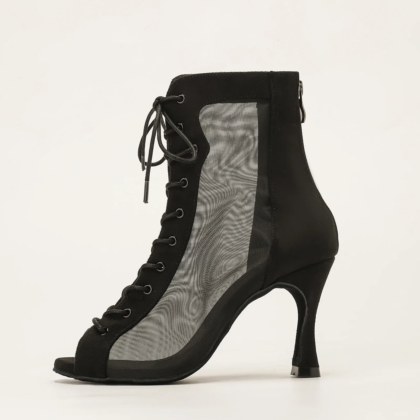 Profession Latin Dance Shoes Woman Suede Mesh Ventilation Ballroom Salsa Boots for Girls Soft Bottom Practice Jazz Latin Boots