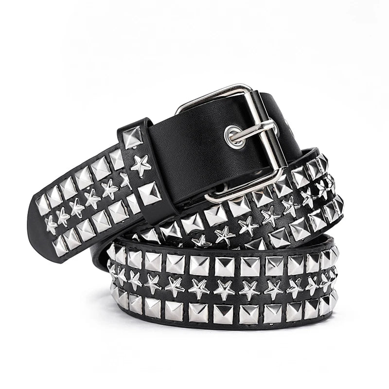 New Fashion New Bronze Bullet Belt Metal Belt Men And Women Punk Hardware Jeans Belt Y2K Belt Designer Belt Women's Belt
