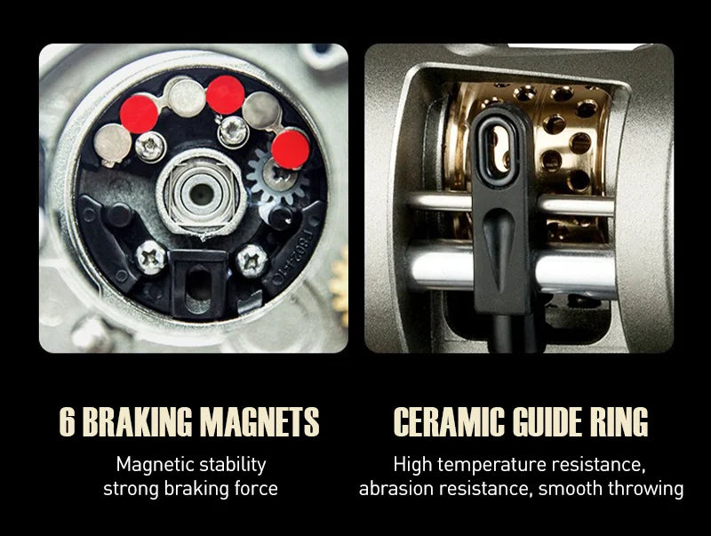 SEASIR JH All METAL Drum Baitcasting Reel CNC Machining Technology 9+1BB Max Drag 7kg Saltwater Fishing Reels