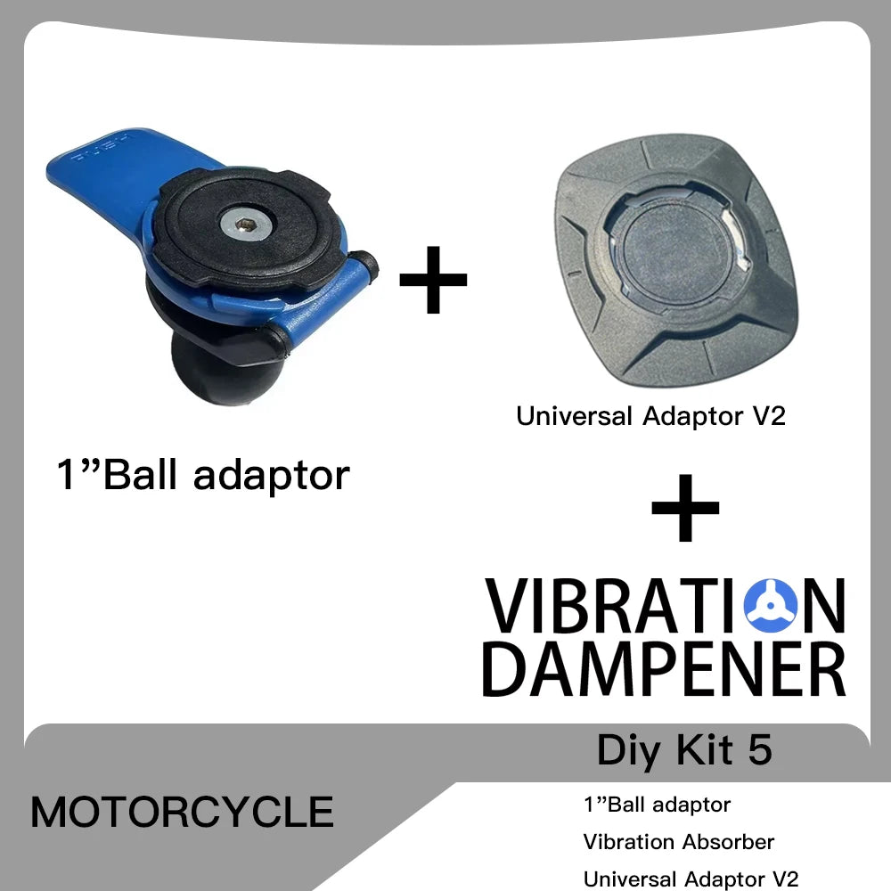 Motorcycle Handlebar Stem Fork Mount Holder Phone Mount Vibration Dampener MAG Universal Adaptors Wireless Charger Mirror Brake