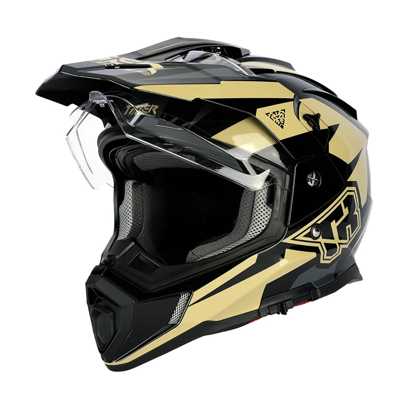 Tiger JTO1 Adventure Motorcycle Helmet Dual SunVisor Helmet Size S-3XL Off-road Casco Moto Highly Breathable For  ADV Long Rides