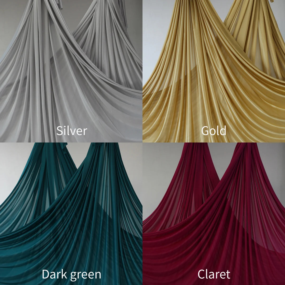 12m Aerial Silks Flying Trapeze Aerial Silk Yoga Hammock Swing GYM Home Outdoor Fitness Anti-Gravity Body Building Pilates Belt