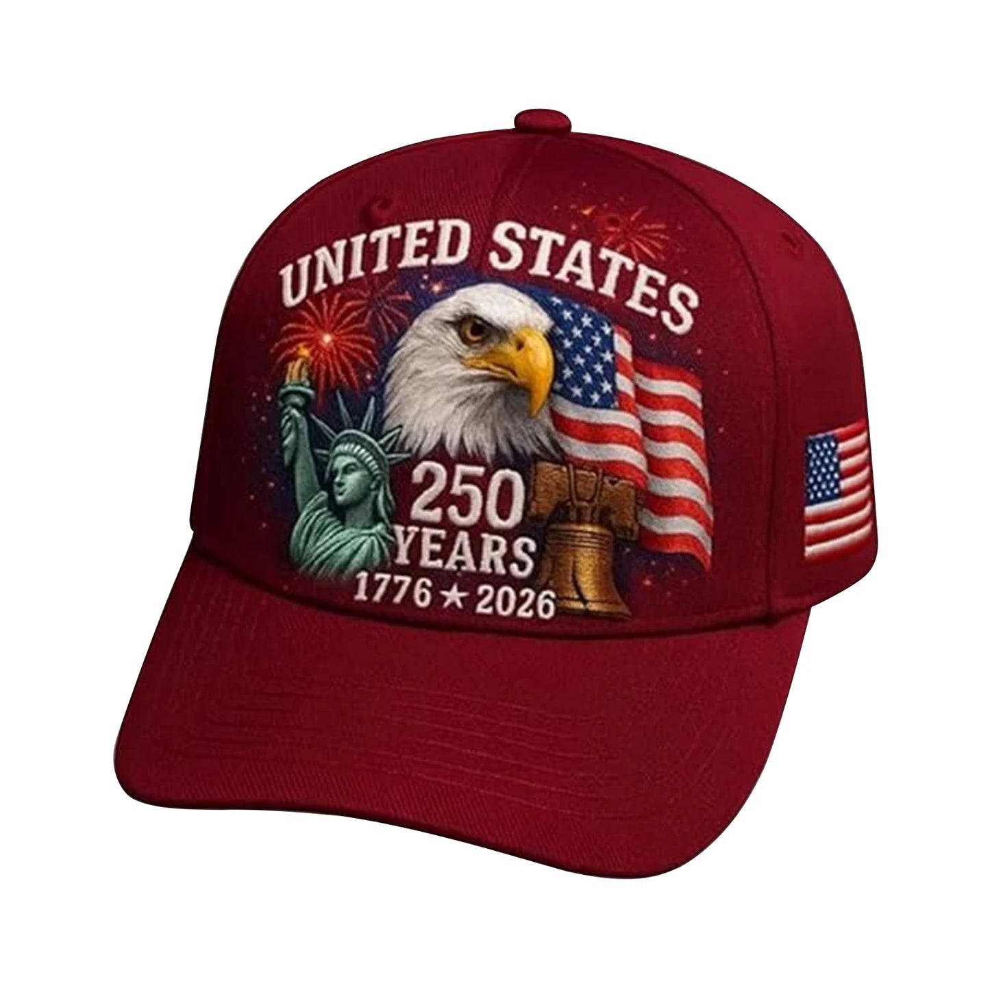 Men Women Baseball Caps US 250th Anniversary Cap Adjustable Retro Washed Patriotic Cap US 250th Anniversary Sports Trucker Hat