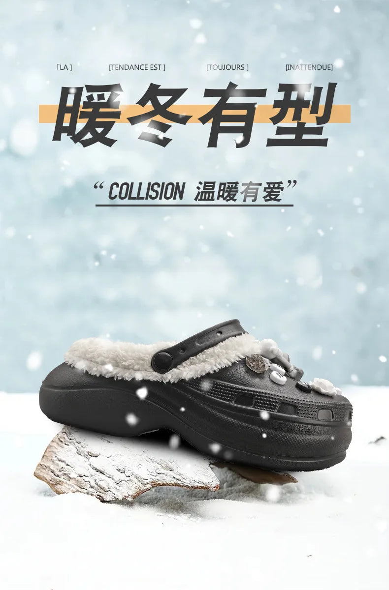 Cotton Fashion Clogs Slippers Women Hole Garden Shoes Water Shoes For Men Beach Sandals Soft Eva Bathroom Slides House Slides