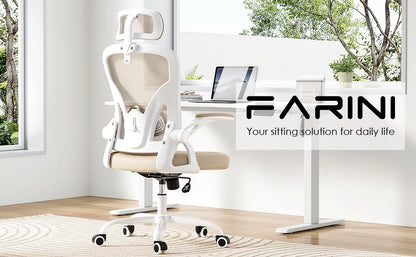 Ergonomic Office Chair, Home Office Desk Chair with Headrest, High Back Computer Chair