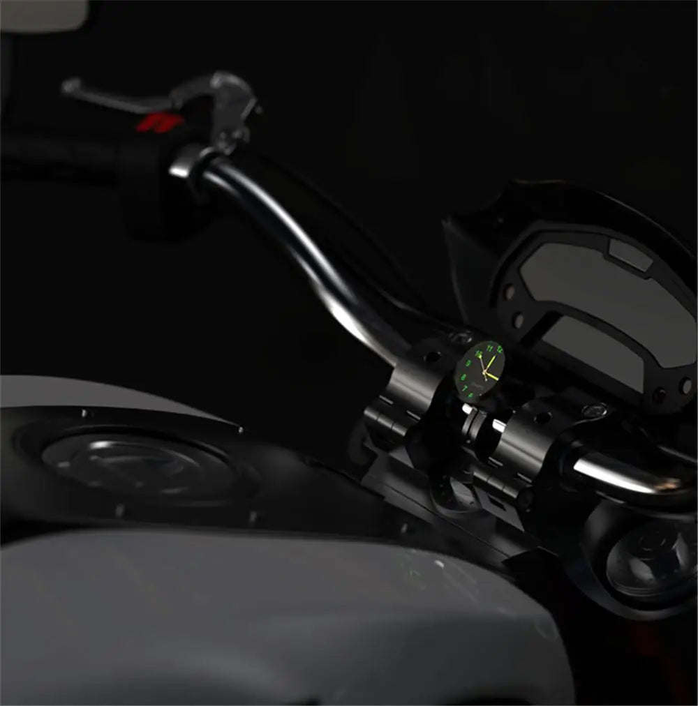 Universal Waterproof Chrome Motorcycle Bike Handlebar Mount Night Vision  Buckle Mount Quartz Watch For Motobike Bicycle
