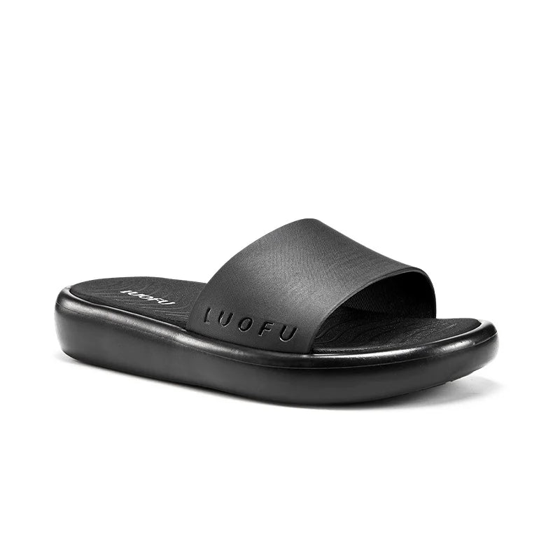 LUOFU Ladies Slippers Anti-Slip Soft Sole Fashionable Thick Bottom Women's Slip-On Shoes Comfortable Home Footwear